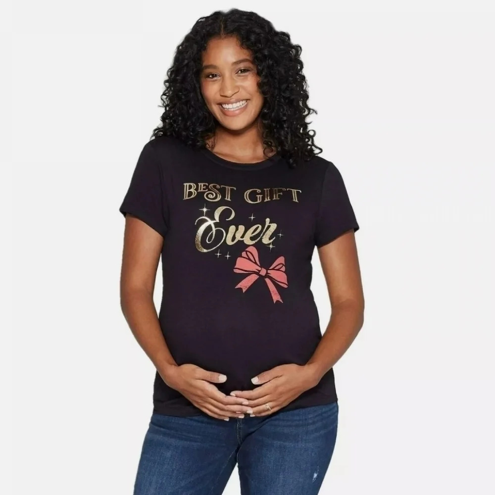 Isabel Maternity Christmas Holiday Shirt Top XL